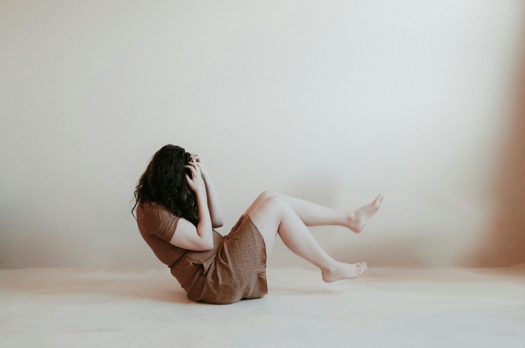 Woman suffering from anger symptoms as a result of BPD.