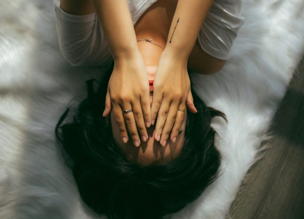 Woman feeling guilt.